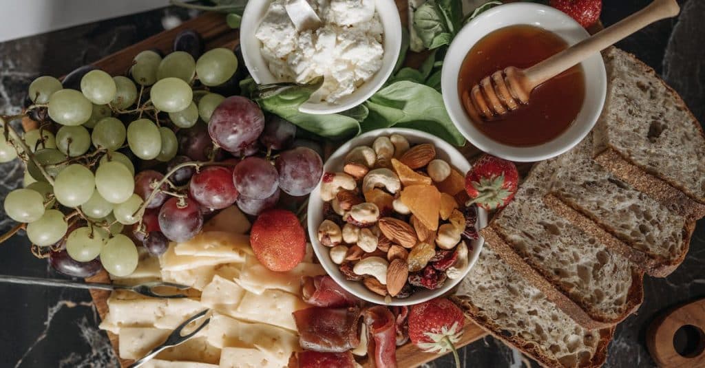 Grazing table by Wild Truffle Catering set up for an event in Liverpool
