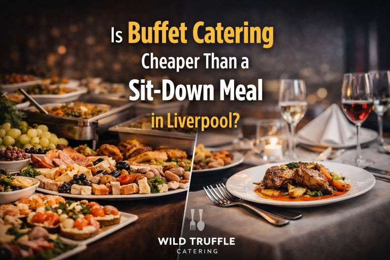 Luxury buffet catering vs sit-down meal in Liverpool by Wild Truffle Catering
